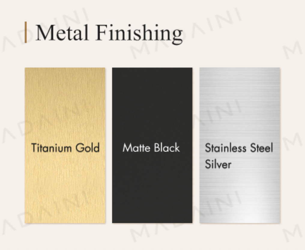 Metal Finishing — варианты цветов и материалов