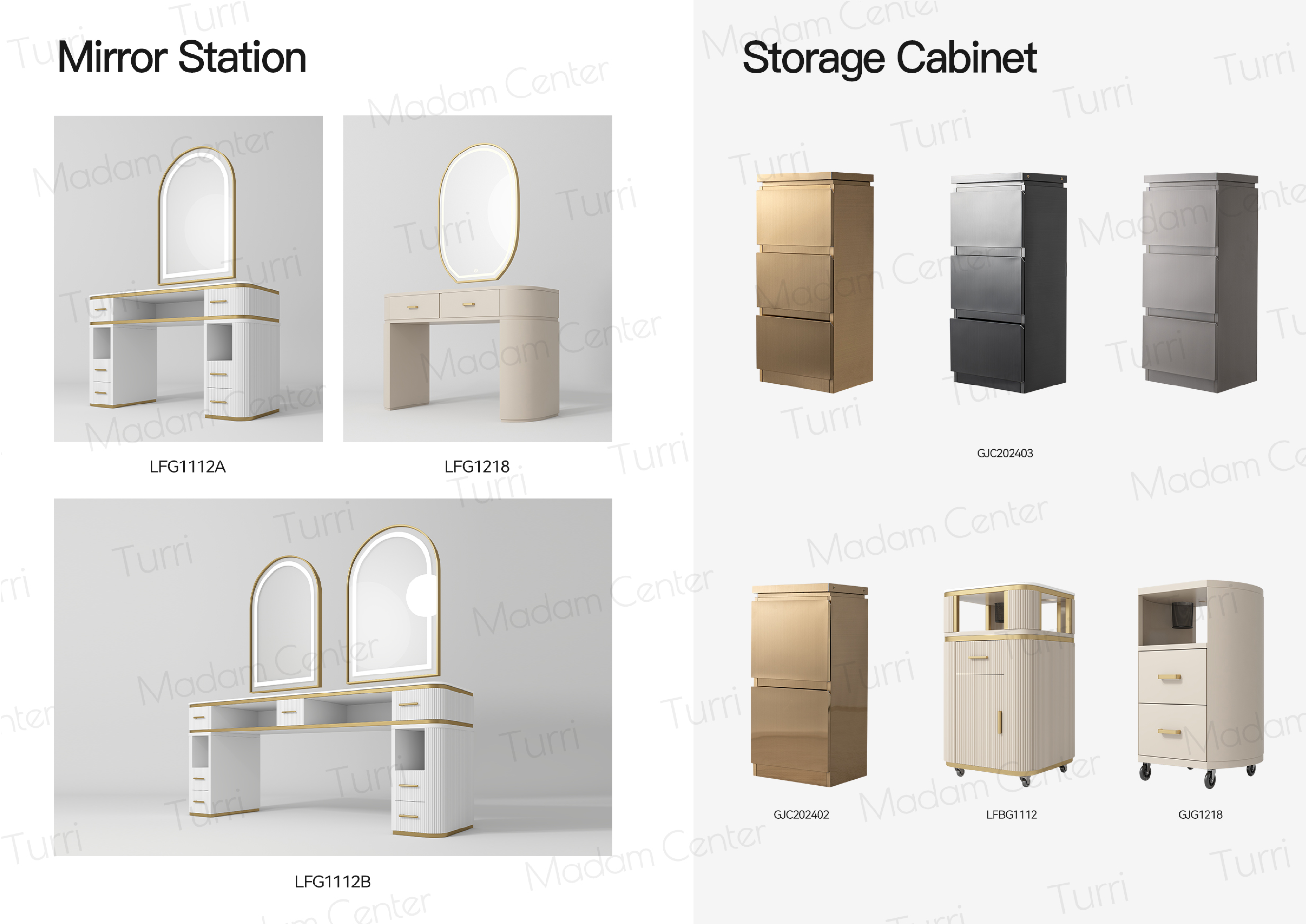 Mirror Station & Storage Cabinet